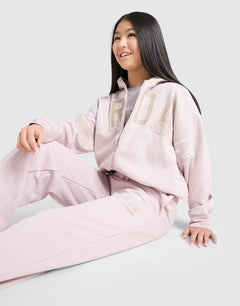 Air Jordan Girls' Logo Full Zip Crop Hoodie Junior