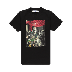 Off-White Caravaggio Painting Shorts-Sleeve Slim T-Shirt Black