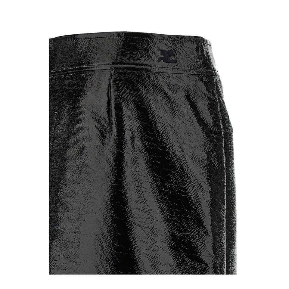 Vinyl Midi Skirt