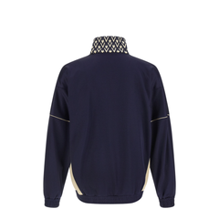 Toute La V Print Zipper Sweatshirt - Blue