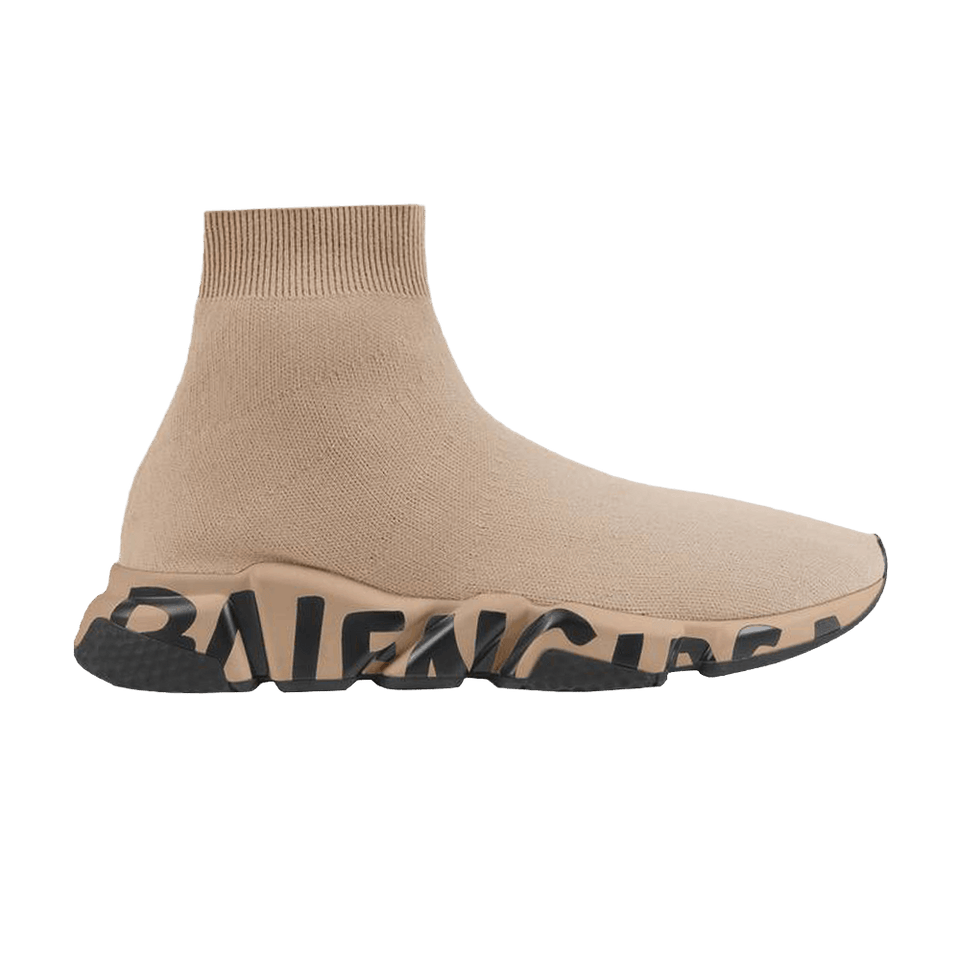 Balenciaga Speed Sneaker Midsole Graffiti - Beige Black