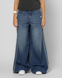 adidas Women's Denim Wide Pants Indigo Denim