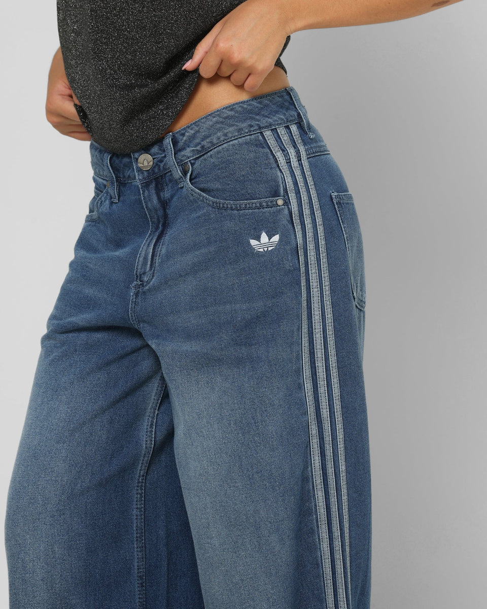 adidas Women's Denim Wide Pants Indigo Denim