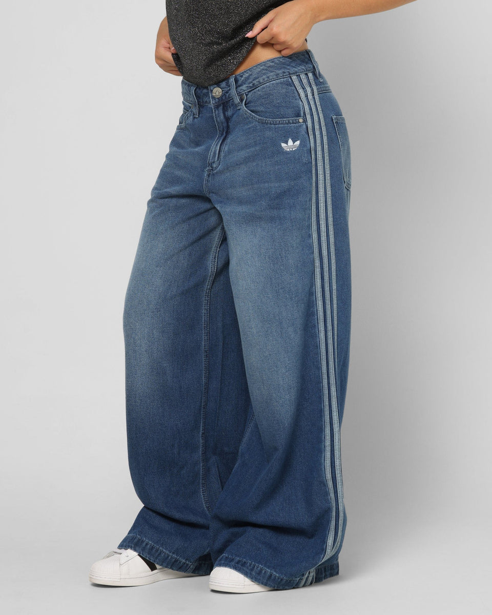 adidas Women's Denim Wide Pants Indigo Denim