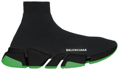 Balenciaga Speed 2.0 Sneaker Clear Sole - Black Neon Green