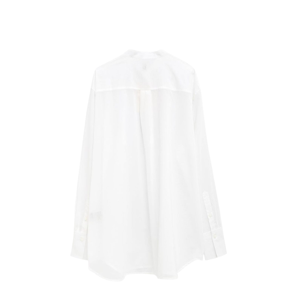 Long Sleeve Band Collar Shirt