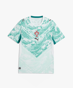 PUMA | PORTUGAL AWAY SOCCER JERSEY { PUMA WHITE/GREEN LAGOON
