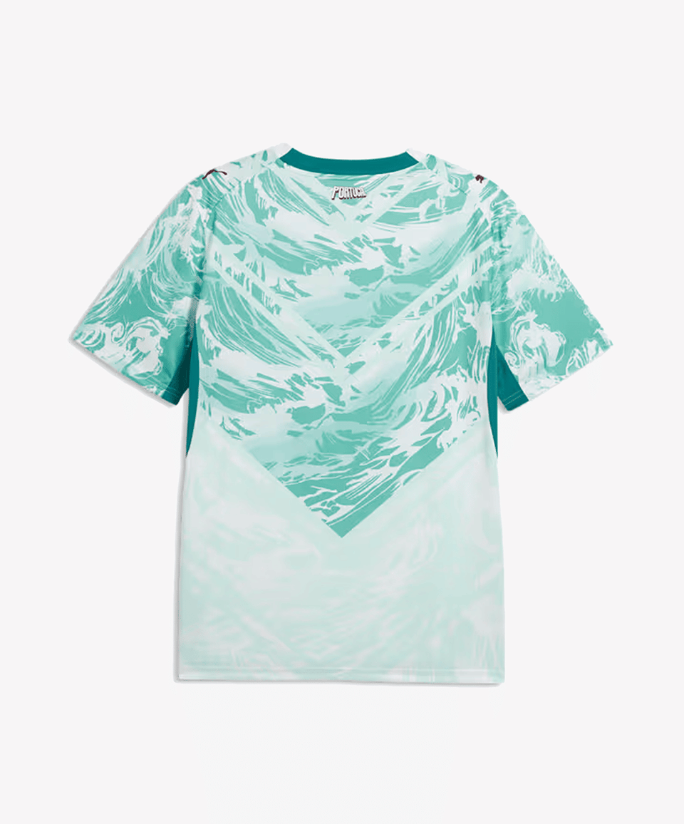 PUMA | PORTUGAL AWAY SOCCER JERSEY { PUMA WHITE/GREEN LAGOON