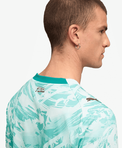 PUMA | PORTUGAL AWAY SOCCER JERSEY { PUMA WHITE/GREEN LAGOON