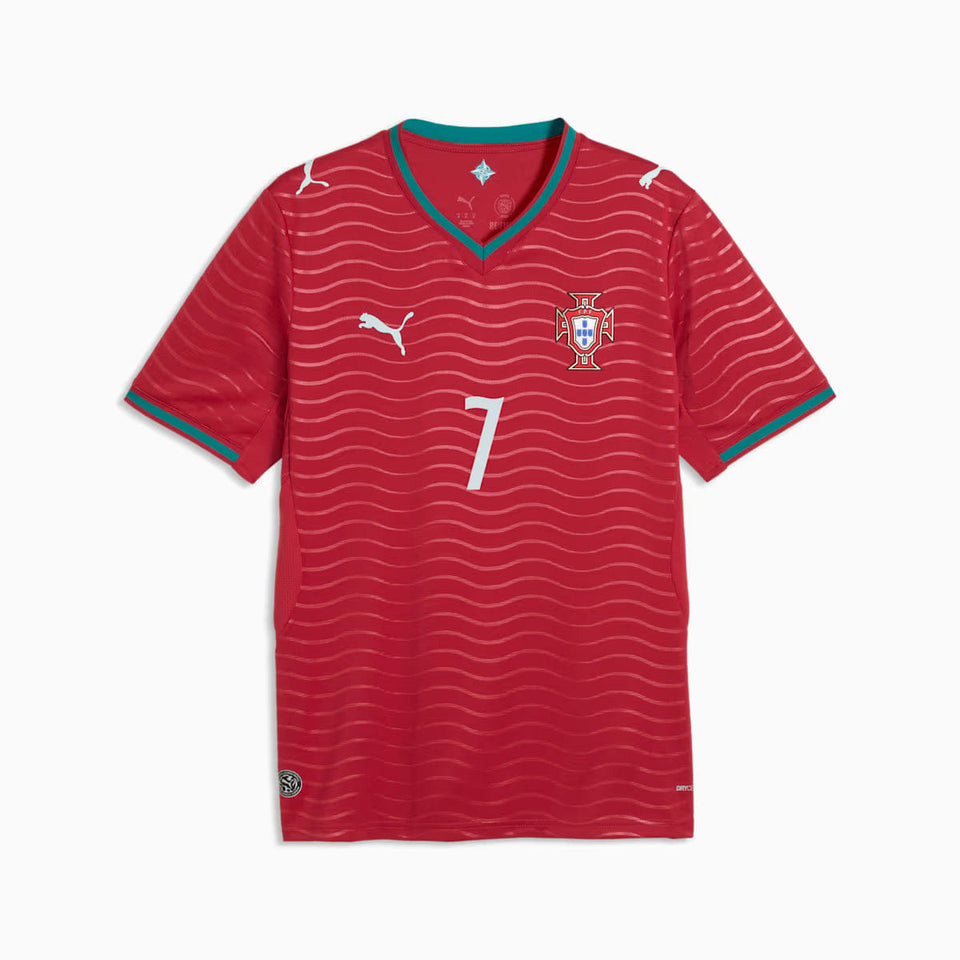 PUMA Portugal 2026 Ronaldo 7 Home Jersey Club Red/Green Lagoon