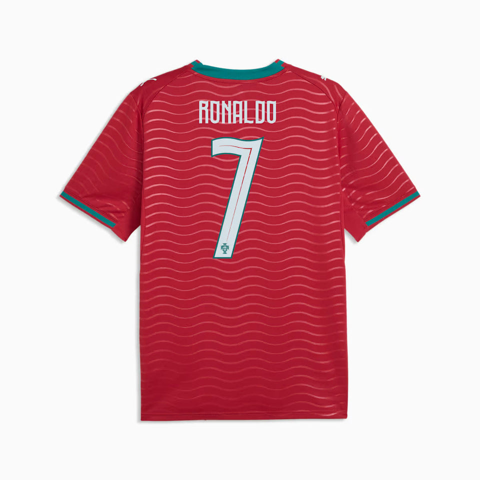 PUMA Portugal 2026 Ronaldo 7 Home Jersey Club Red/Green Lagoon