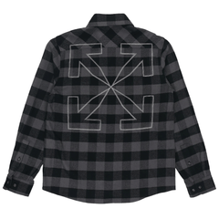 OFF WHITE CHECKED FLANNEL SHIRT black grey