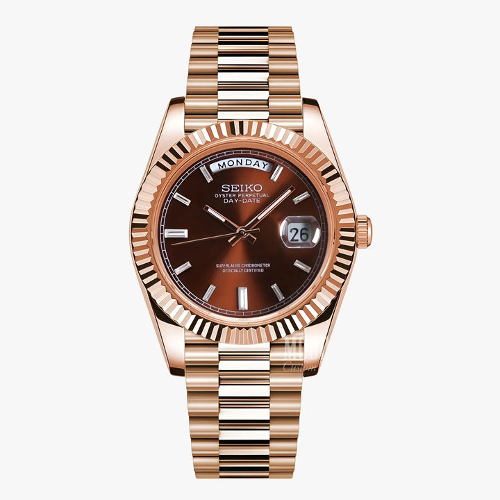 Seikojust Daydate Rose Gold Chocolate