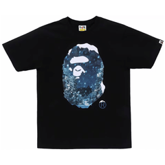 BAPE Christmas Photo Ape Head T-Shirt Black