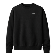 ALO Yoga ACCOLADE CREW NECK PULLOVER BLACK