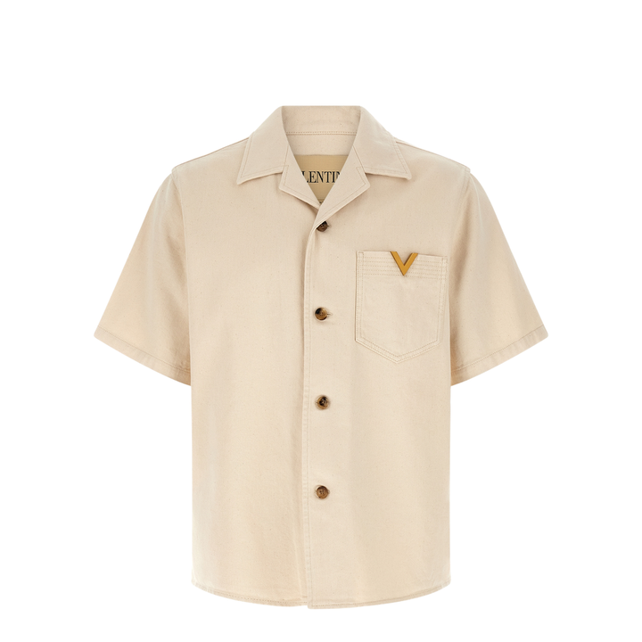 VGold Cotton Shirt - Beige