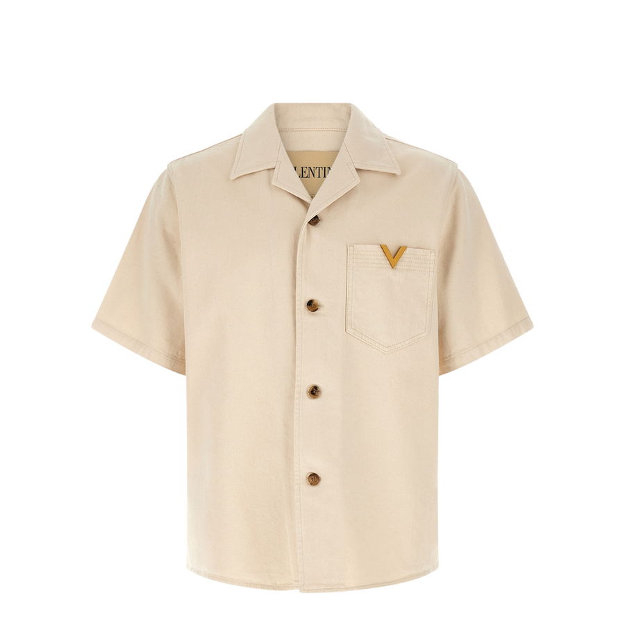 VGold Cotton Shirt - Beige