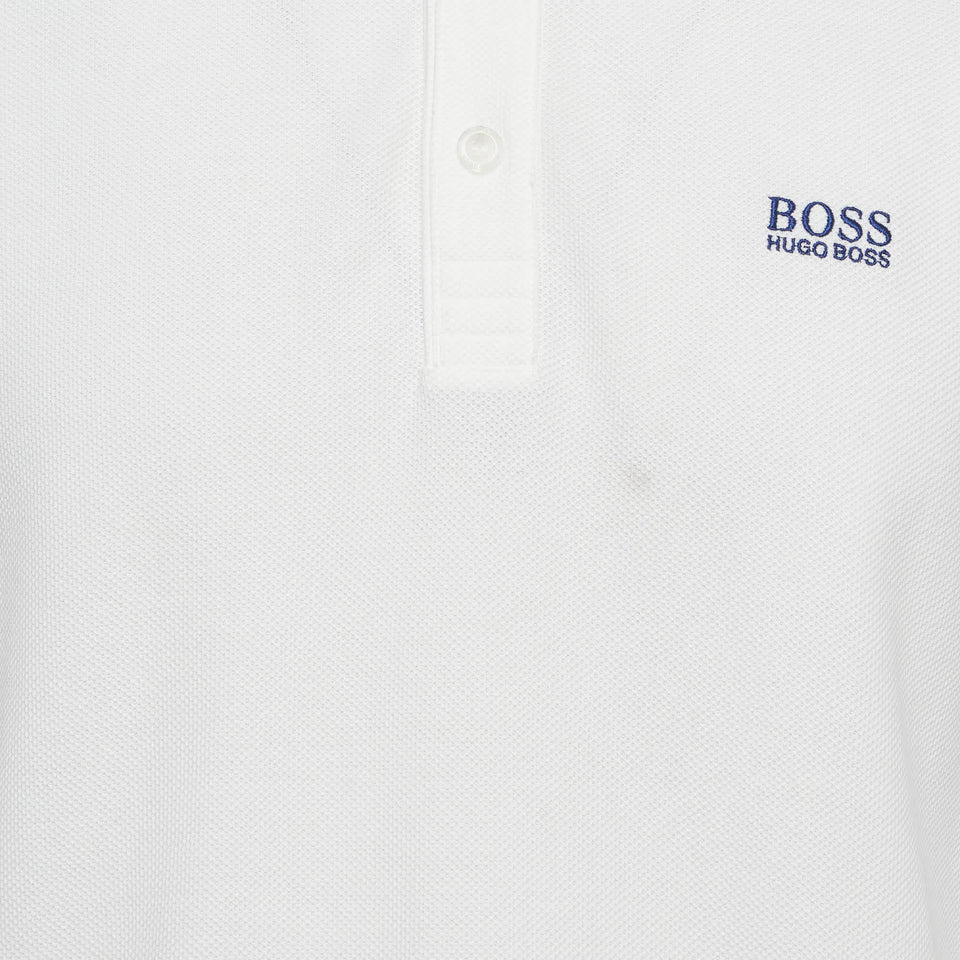 Hugo Boss Boss By Hugo Boss White Cotton Pique Polo T - Shirt