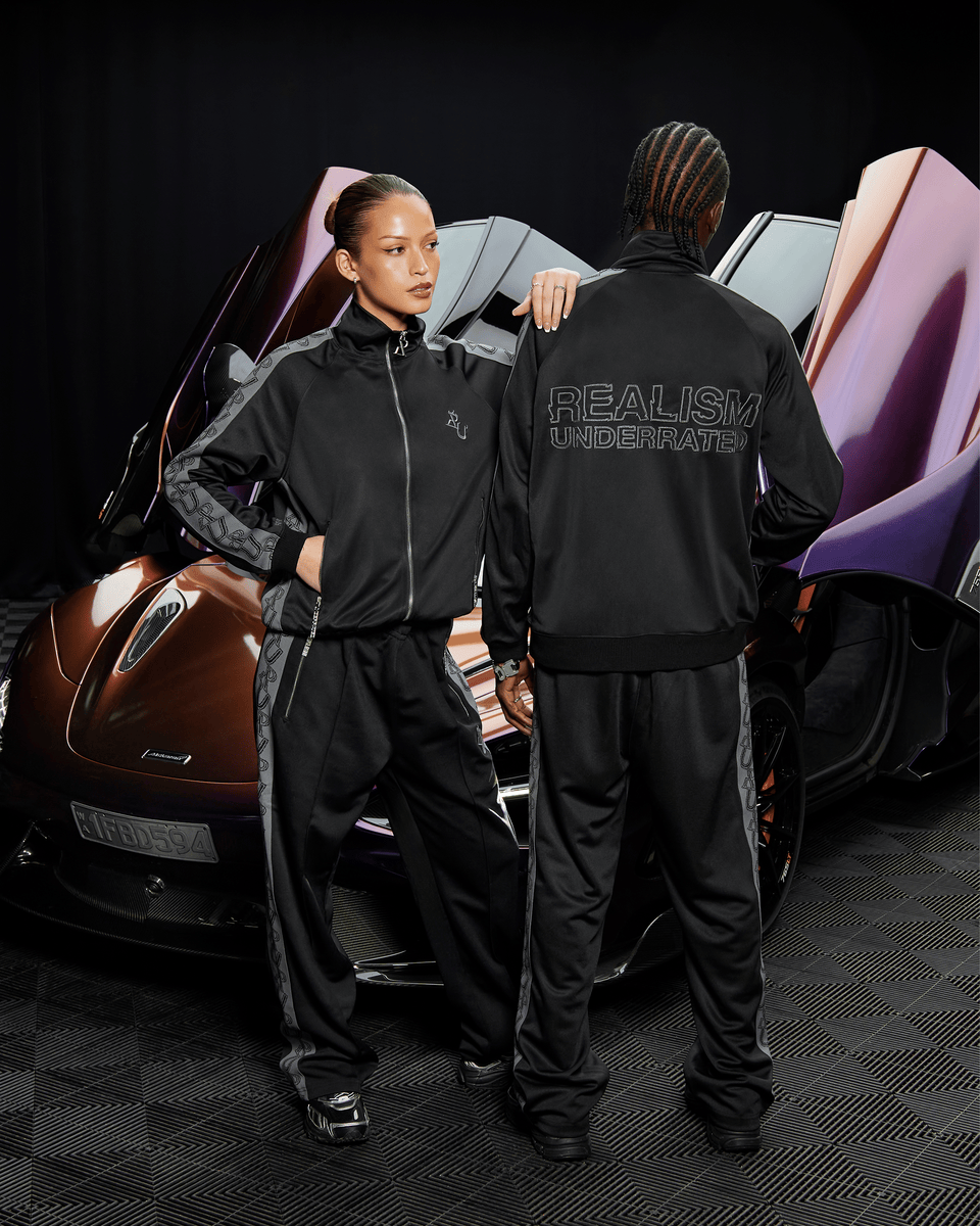 Realism SSS REALISM x UNDERRATED RUN LINE TRACK JACKET BLACK
