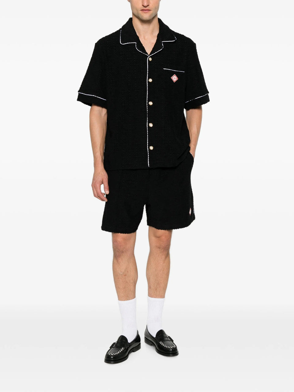 Casablanca contrast - trim logo - patch shirt