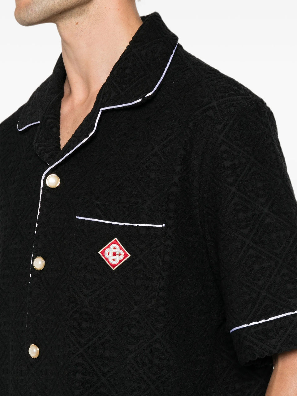 Casablanca contrast - trim logo - patch shirt