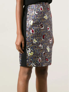 paisley print pencil skirt