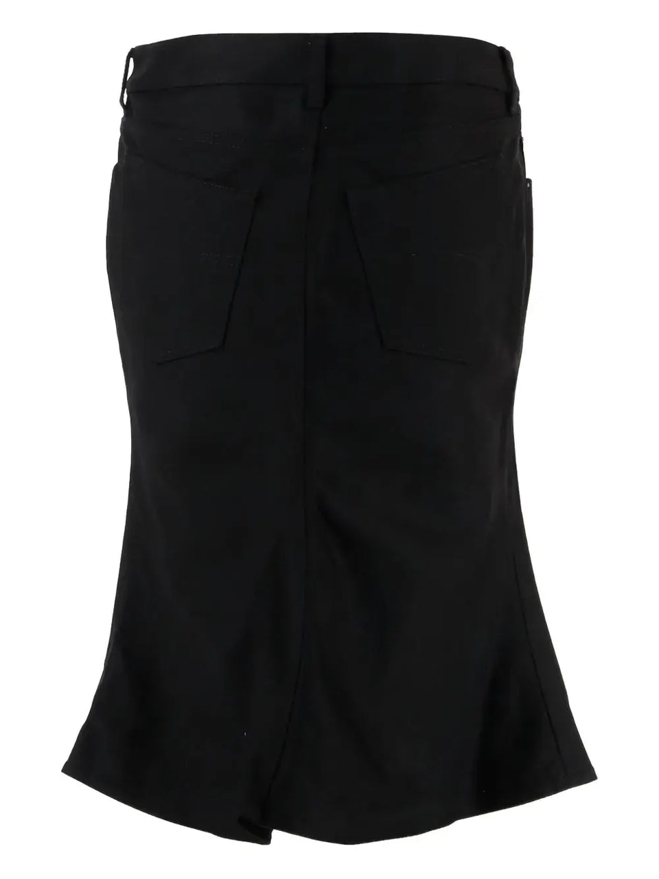 godet denim skirt