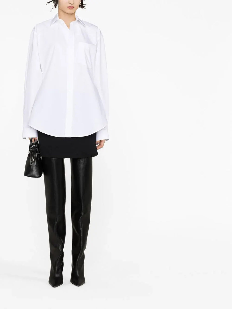 hourglass-shape long-sleeve shirt
