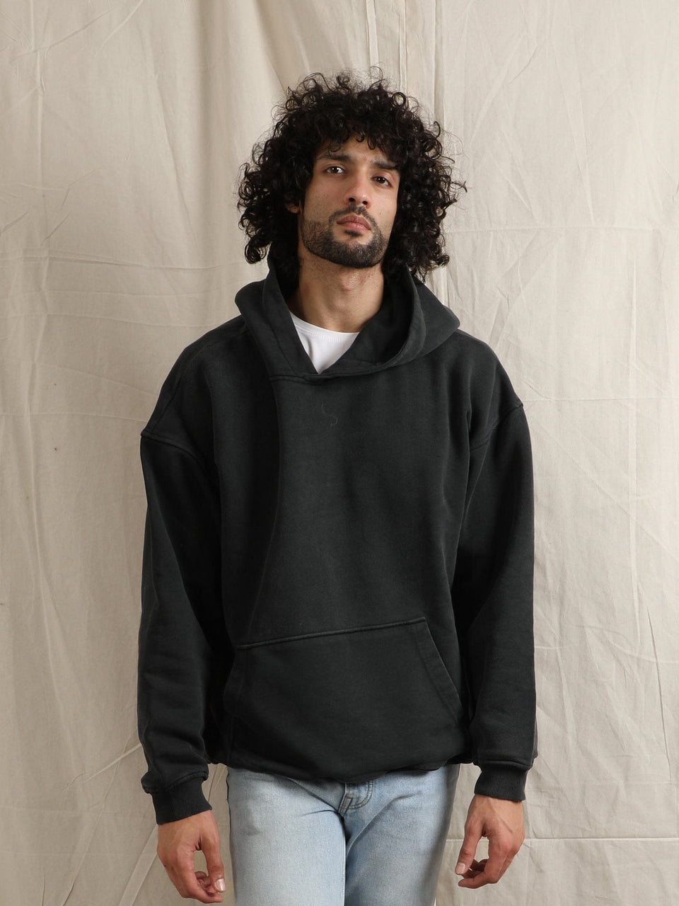 GREY AREA OVERDYED HEAVY WEIGHT HOODIE (BLACK)