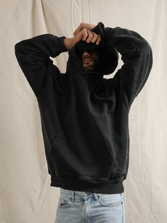 GREY AREA OVERDYED HEAVY WEIGHT HOODIE (BLACK)