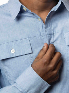 Moschino Mossimo Blue Shirt (M)