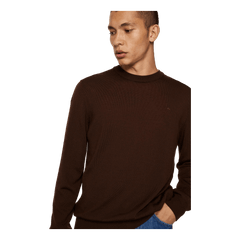 J.lindeberg Keane Merino Crew Neck Sweater Bitter Chocolate