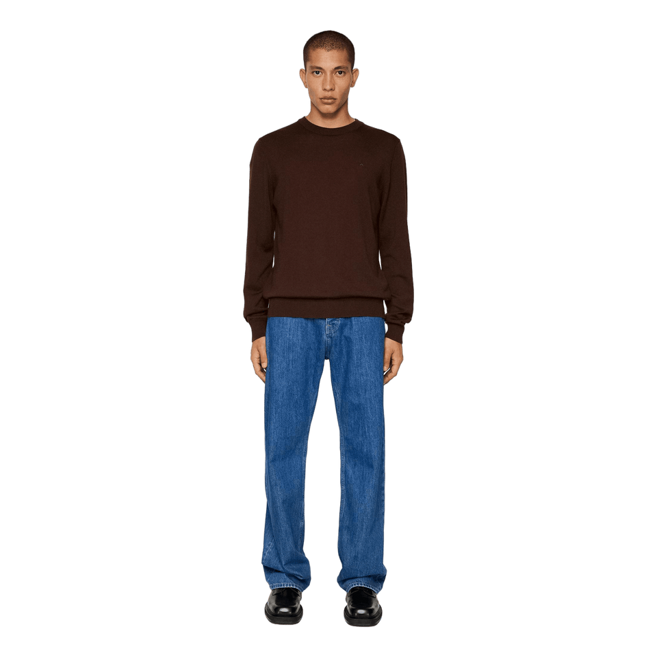 J.lindeberg Keane Merino Crew Neck Sweater Bitter Chocolate