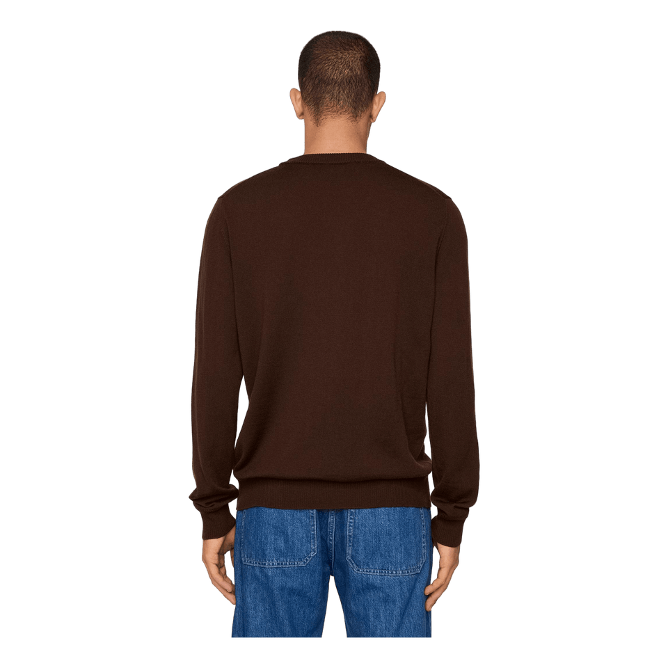 J.lindeberg Keane Merino Crew Neck Sweater Bitter Chocolate
