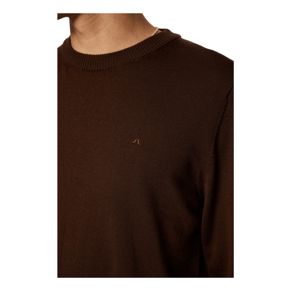 J.lindeberg Keane Merino Crew Neck Sweater Bitter Chocolate