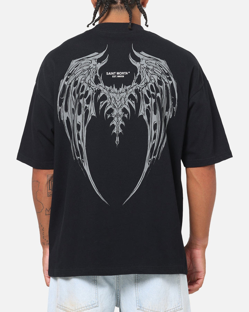 Saint Morta Departed Boxy T - Shirt Black/Grey