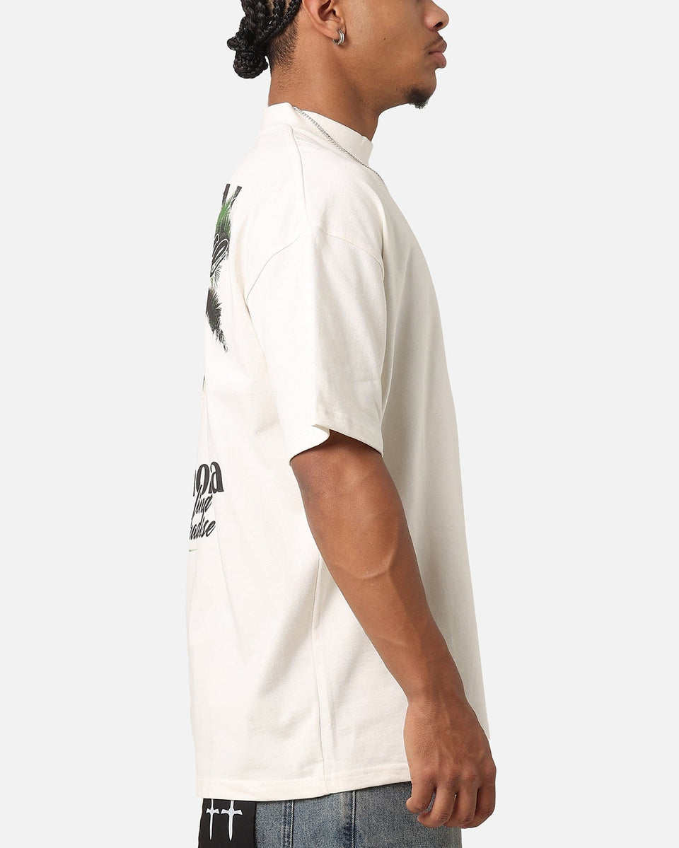 Saint Morta Paradise Mock Neck T - Shirt Off White