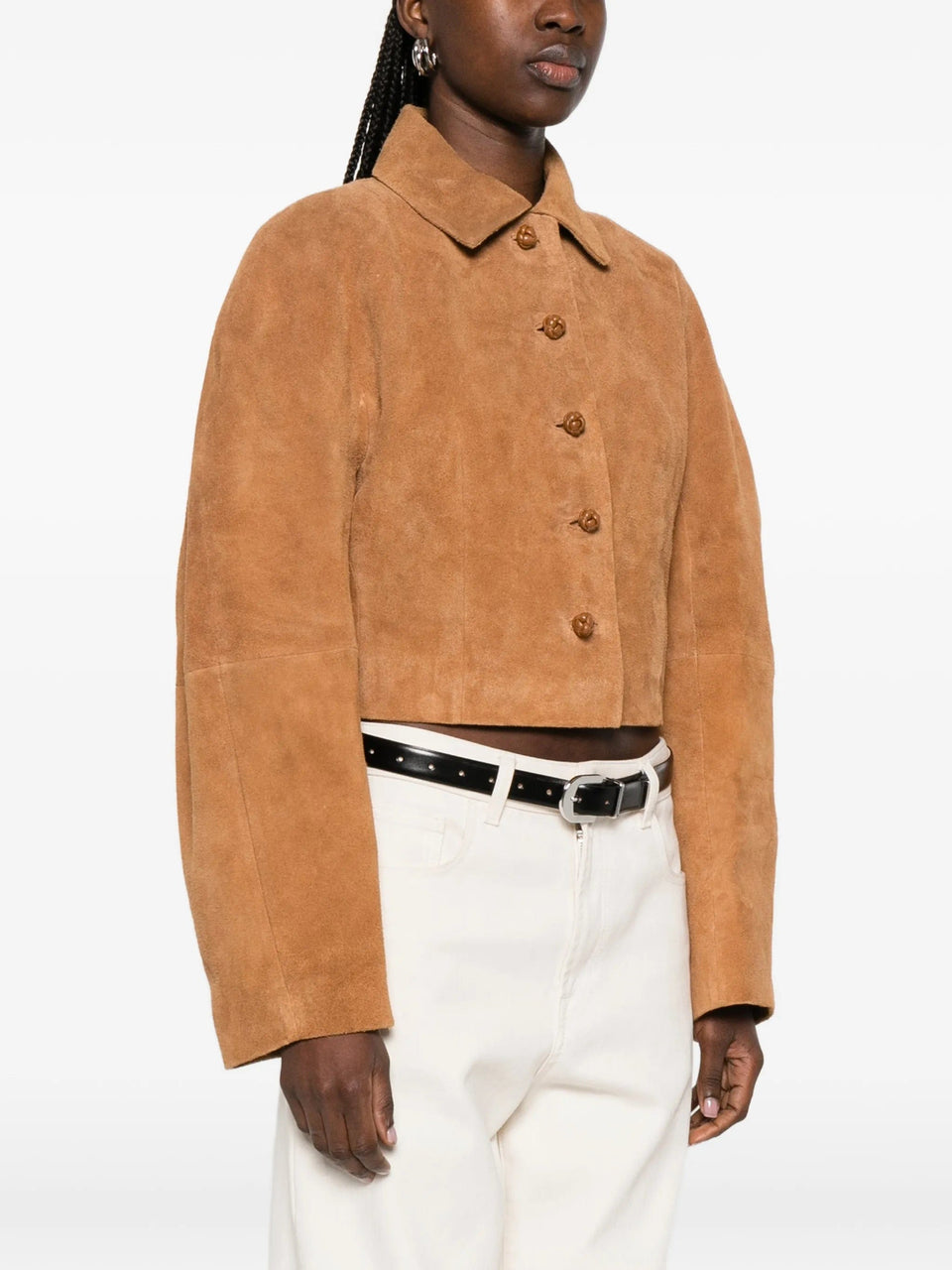 Róhe cropped suede jacket