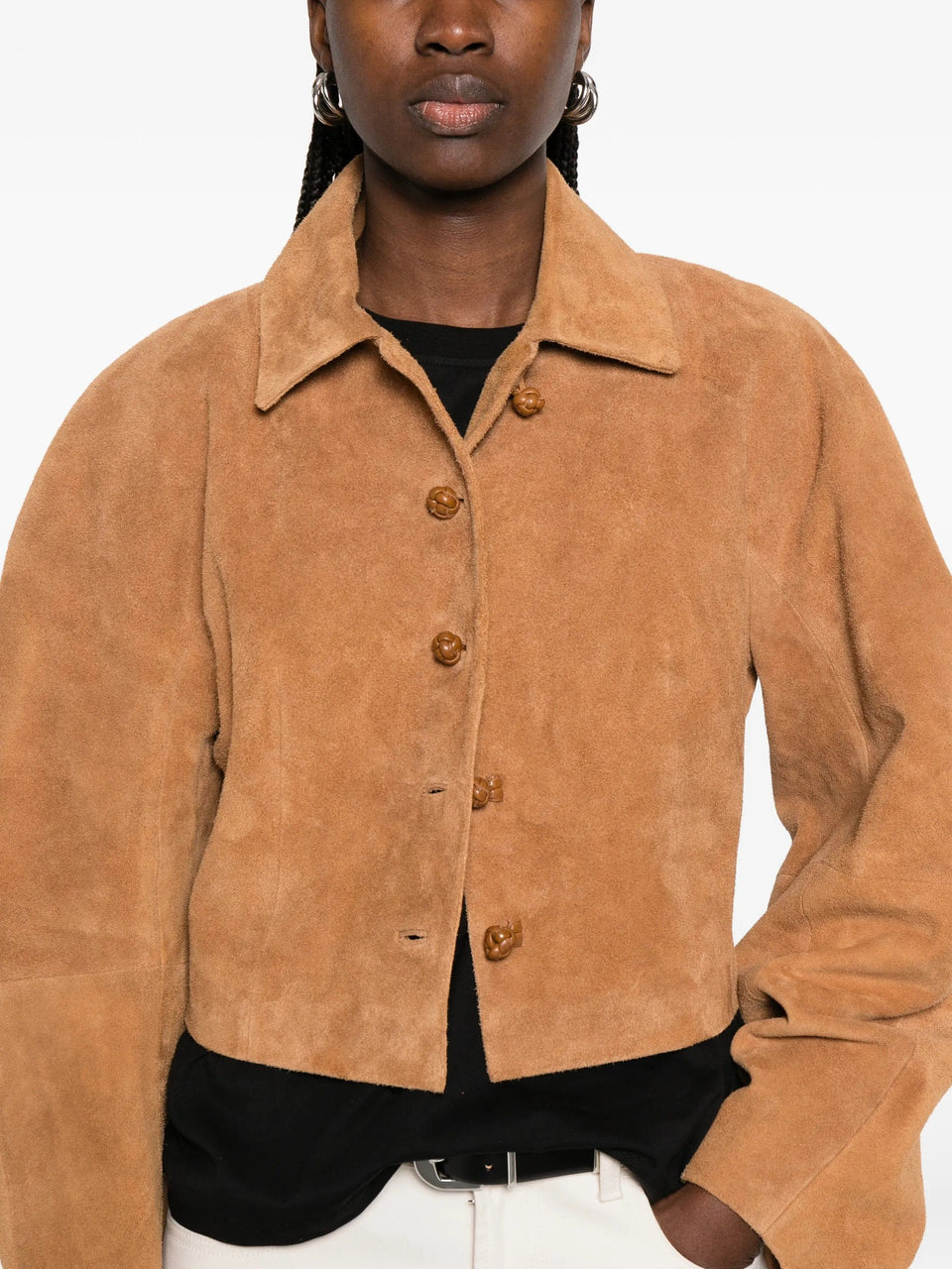 Róhe cropped suede jacket