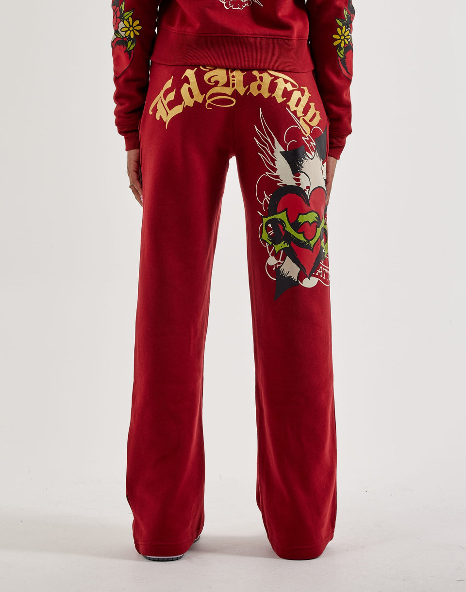 Ed Hardy Sacred Heart Fleece Sweatpants