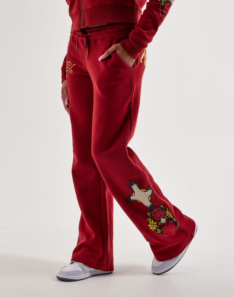 Ed Hardy Sacred Heart Fleece Sweatpants