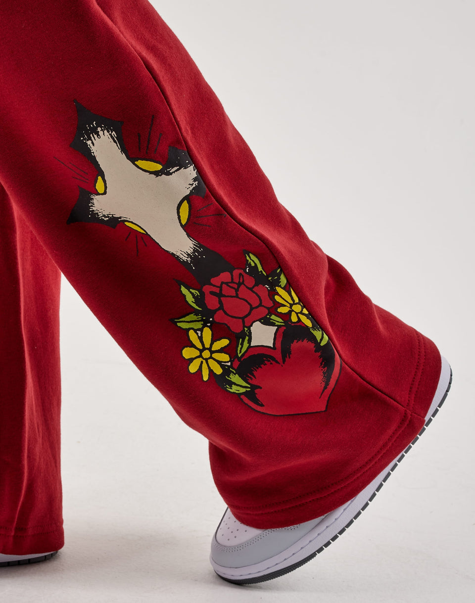 Ed Hardy Sacred Heart Fleece Sweatpants