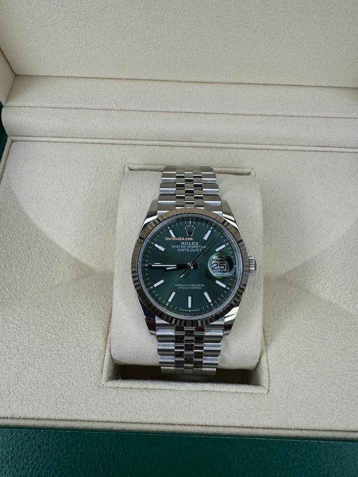 Rolex | Datejust | 126234 | Gold/Steel | 36 mm | Steel | Green | Automatic