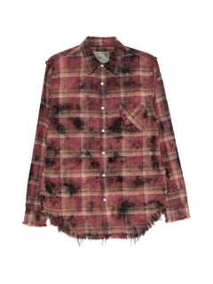 R13 long - sleeve plaid shirt