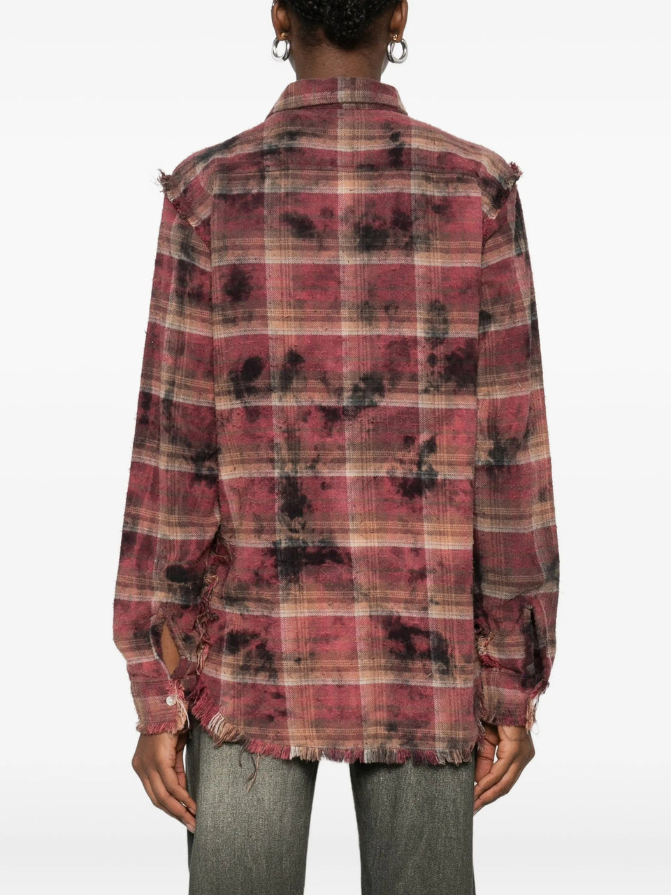 R13 long - sleeve plaid shirt