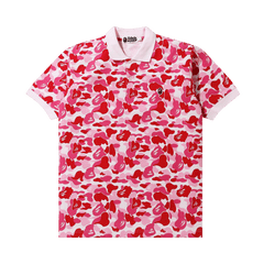 BAPE ABC Camo One Point Polo Pink