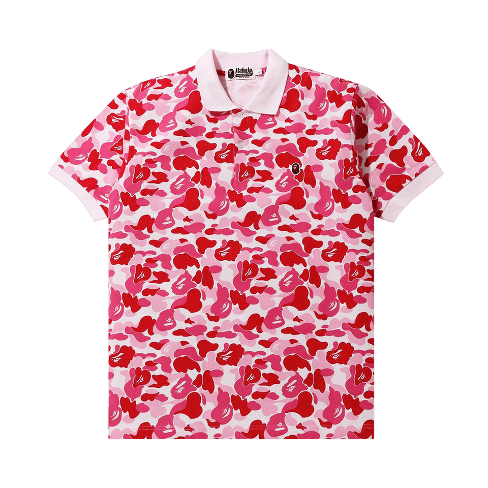 BAPE ABC Camo One Point Polo Pink