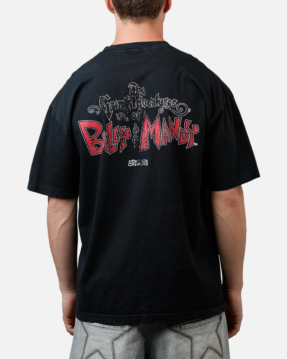 73studio x Cartoon Network Bill & Mandy Grail Vintage T - Shirt Black Acidwash