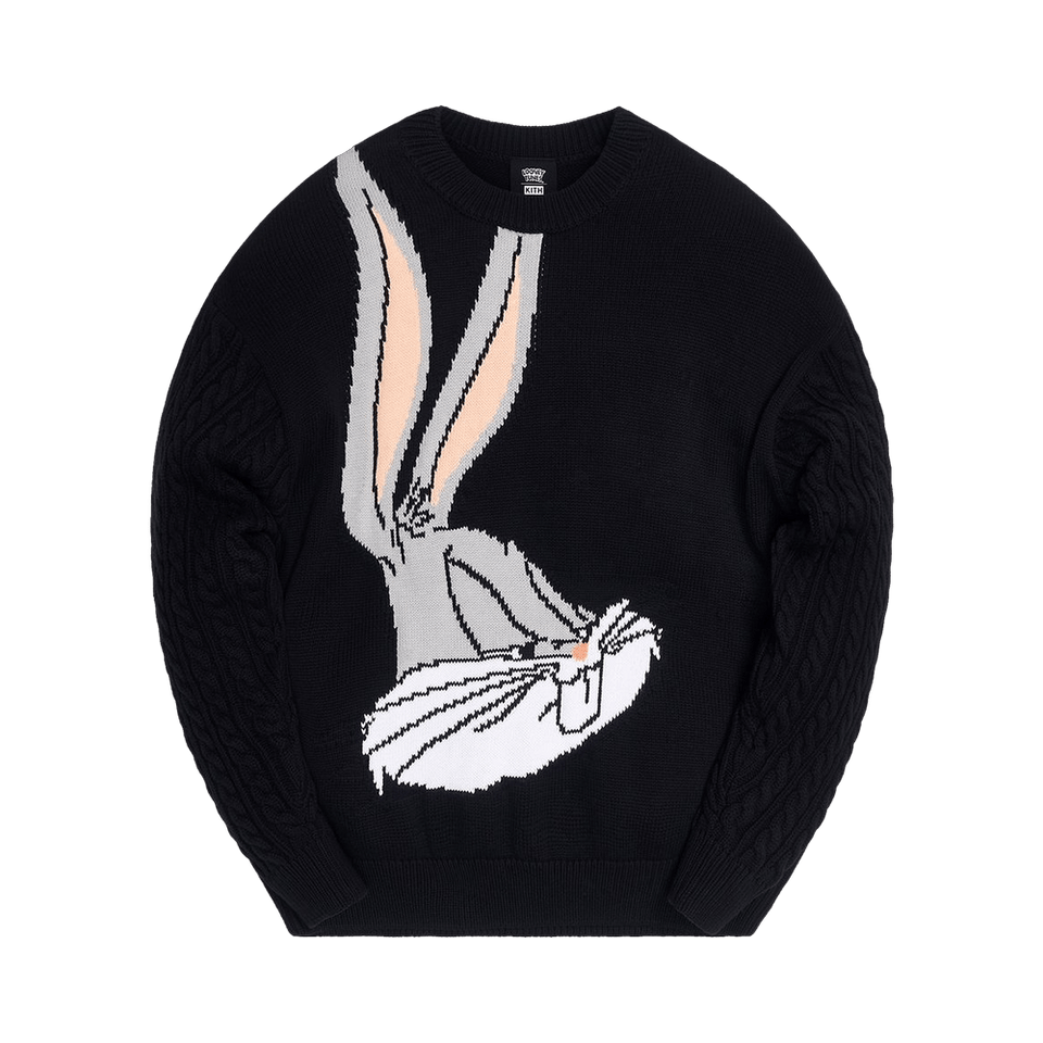 Kith x Looney Tunes Bugs Bunny Crewneck Black