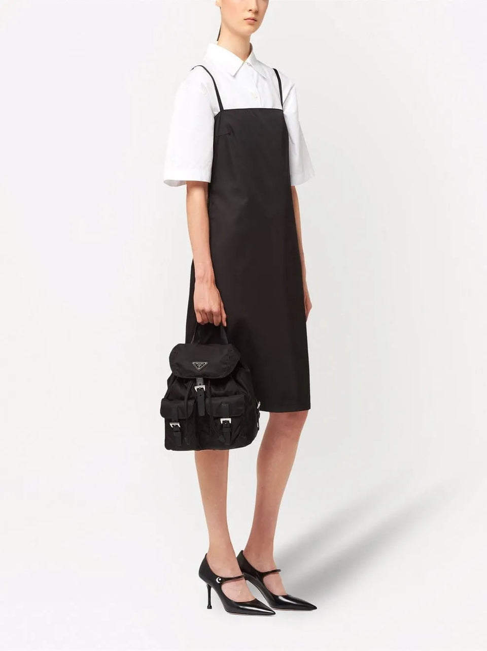 enamel triangle logo small backpack